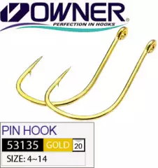 Крючок Owner 53135 Pin Hook №10 Gold 10шт