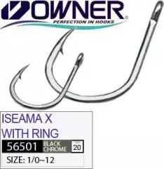 Крючок Owner 56501 Iseama X With Ring №10 Black Chrome 9шт