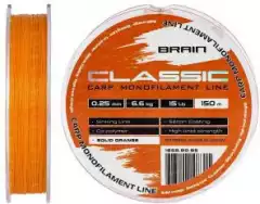 Леска Brain Classic Carp Line 150m 0.25mm orange