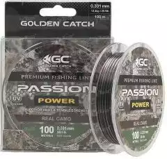 Леска Golden Catch Passion Power 0.261мм 100м Real Camo