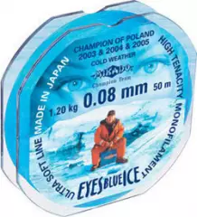 Леска Mikado EYES blue ICE 0.08 25м