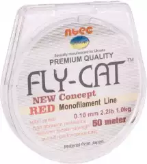 Леска Ntec FlyCat Red 50m 0.10mm