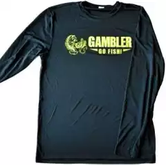 Лонгслив Gambler Black Performance Long Sleeve Chartreuse Logo L