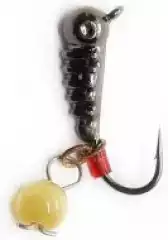 Мормышка Fishing ROI Личинка с подвеской черная 3.5мм 113-E14