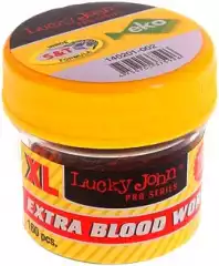 Мотыль искусственный Lucky John Extra Blood Worm 200шт/уп