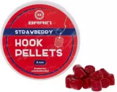 Пеллетс насадочный Brain 70г 12мм Hook Pellets Strawberry (клубника)