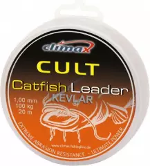 Поводковый материал Climax CULT Catfish Kevlar Leader 20m 1.00mm 100kg Olive
