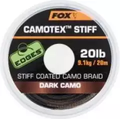 Поводковый материал Fox Camotex Stiff Dark Camo 20lb 20m