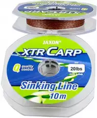 Поводковый материал Jaxon XTR Carp Sinking Line коричнево черный 25lbs 10m
