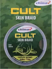 Поводковый материал в мат. оплетке Climax Cult Skin Braid 20lb 15m Camou Brown Mat Finish