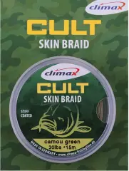 Поводковый материал в мат. оплетке Climax Cult Skin Braid 30lb 15m Camou Brown Mat Finish