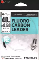 Поводок Gurza FLUOROCARBON LEADER 40см/0,50мм 2шт (Test 12,2kg)