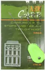 Поводок карповый+игла+стопора Fishing ROI Arm Carp Hook 8340 №2 25lb 3шт