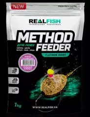 Прикормка Real Fish Premium Series Method Feeder Squid Cranberry -Кальмар Клюква 0.8kg