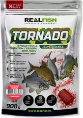 Прикормка REAL FISH TORNADO Карп Клубника-земляника- 900g