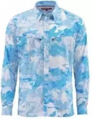 Рубашка Simms Intruder BiComp LS Shirt Cloud Camo Blue 804XC-03-L