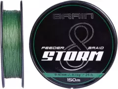 Шнур Brain Storm 8X (green) 150m 0.08mm 11lb/4.8kg