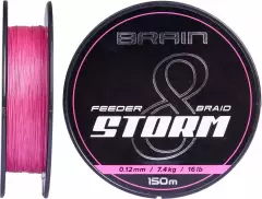 Шнур Brain Storm 8X (pink) 150m 0.08mm 11lb/4.8kg