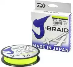 Шнур Daiwa J-Braid x4 135m 0.10mm Yellow