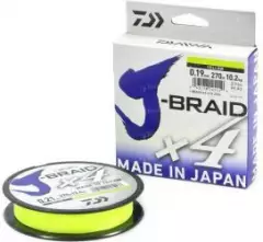 Шнур Daiwa J-Braid x4 135m 0.29mm Yellow