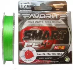 Шнур Favorite Smart PE 4x #0.6/0.132мм 4кг салат.