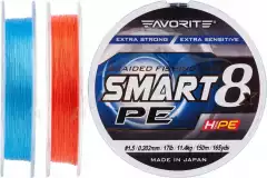 Шнур Favorite Smart PE 8x 150м (red orange) #0.8