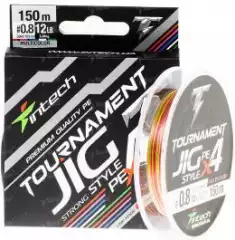 Шнур Intech Tournament Jig Style PE X4 Multicolor 150м #0.8 12lb