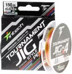 Шнур Intech Tournament Jig Style PE X4 Multicolor 150м #1.0 16lb