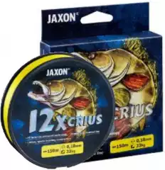 Шнур Jaxon Crius 12x Fluo 0.16 150m ярко жёлтый