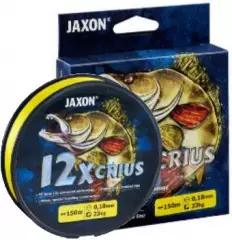 Шнур Jaxon Crius 12x Fluo 0.18 150m ярко жёлтый