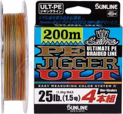 Шнур Sunline PE-Jigger ULT 200m (multicolor) #0.6/0.128mm 10lb/4.5kg