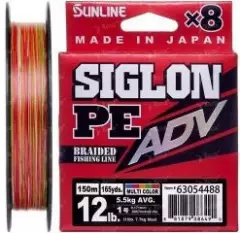 Шнур Sunline Siglon PE ADV x8 мультиколор #0.8 10lb 150m