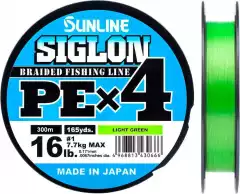 Шнур Sunline Siglon PE х4 300m (салат.) #1.0/0.171mm 16lb/7.7kg