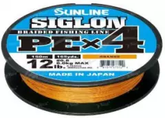 Шнур Sunline Siglon PE x4 20lb оранжевый 150m