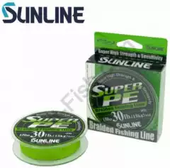 Шнур SunLine SuperPE ярко-зеленый 15LB (0,205мм 150м) *