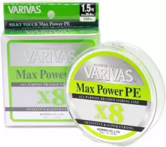 Шнур Varivas MAX Power PE X8 Lime Green 150M #0.6