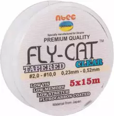 Шок Лидер конический Ntec FlyCat 0.23-0.50mm 5шт/уп